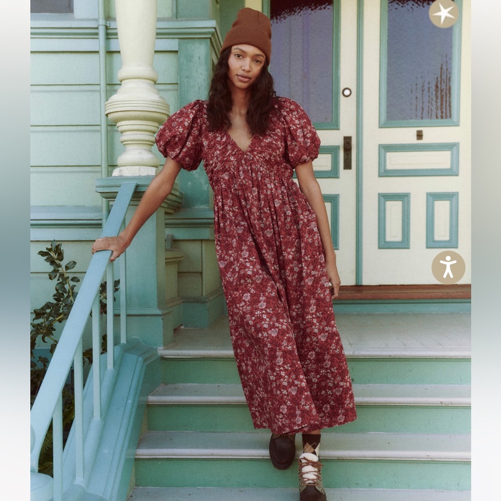 🌹THE GREAT The Gallery Dress in Spice Mesa Floral🌹